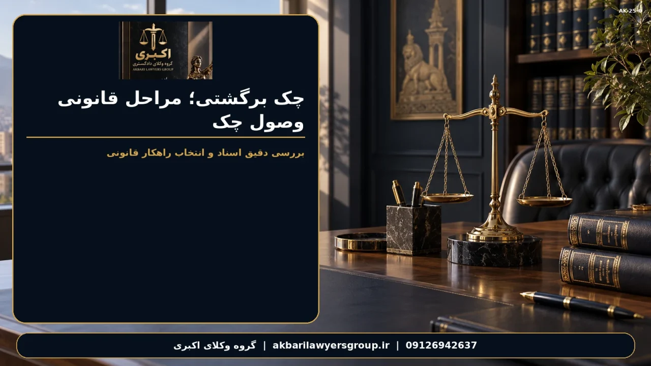 چک برگشتی؛ مراحل قانونی وصول چک | گروه وکلای اکبری